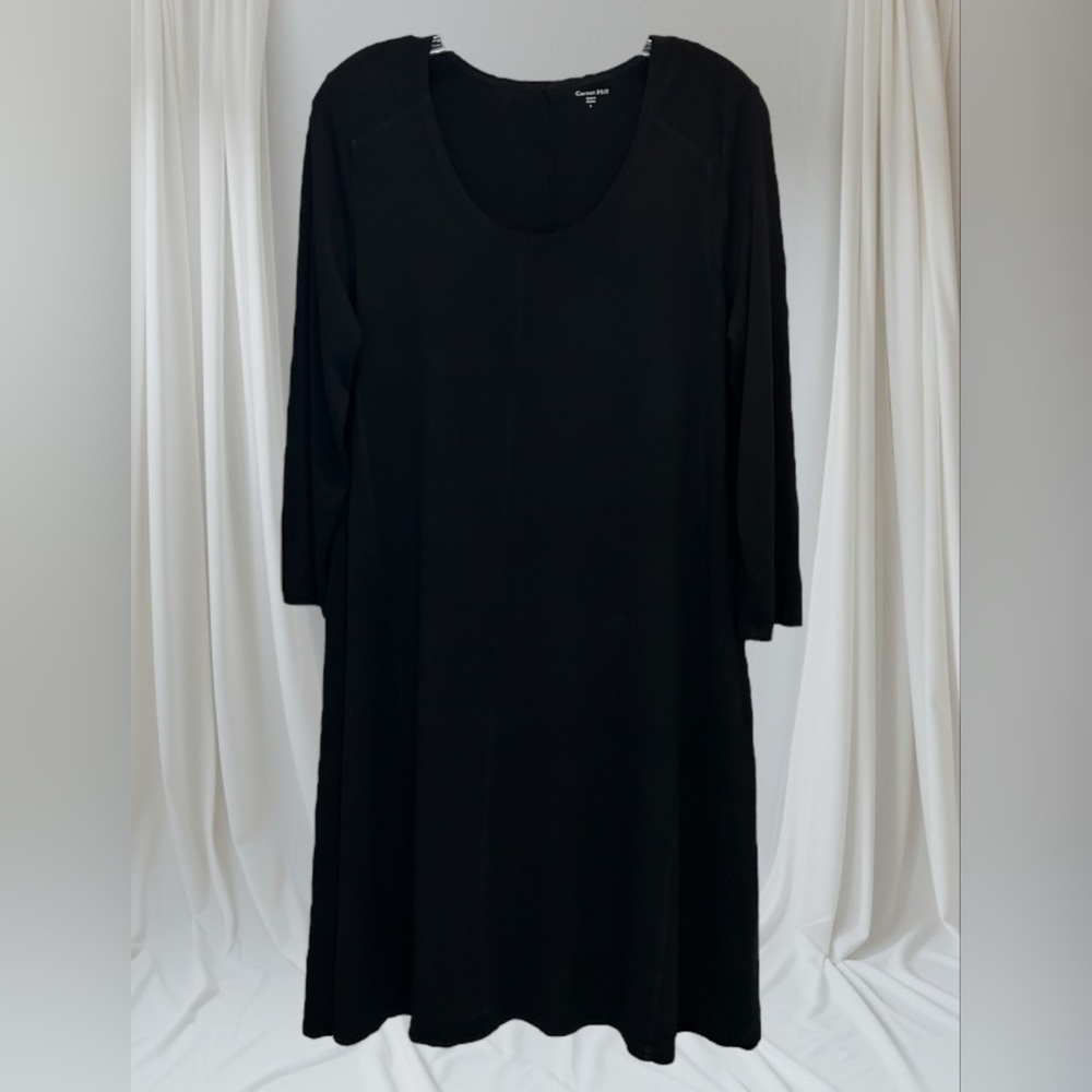 Garnet Hill lightweight knit trapeze dress - Picture 2 of 6